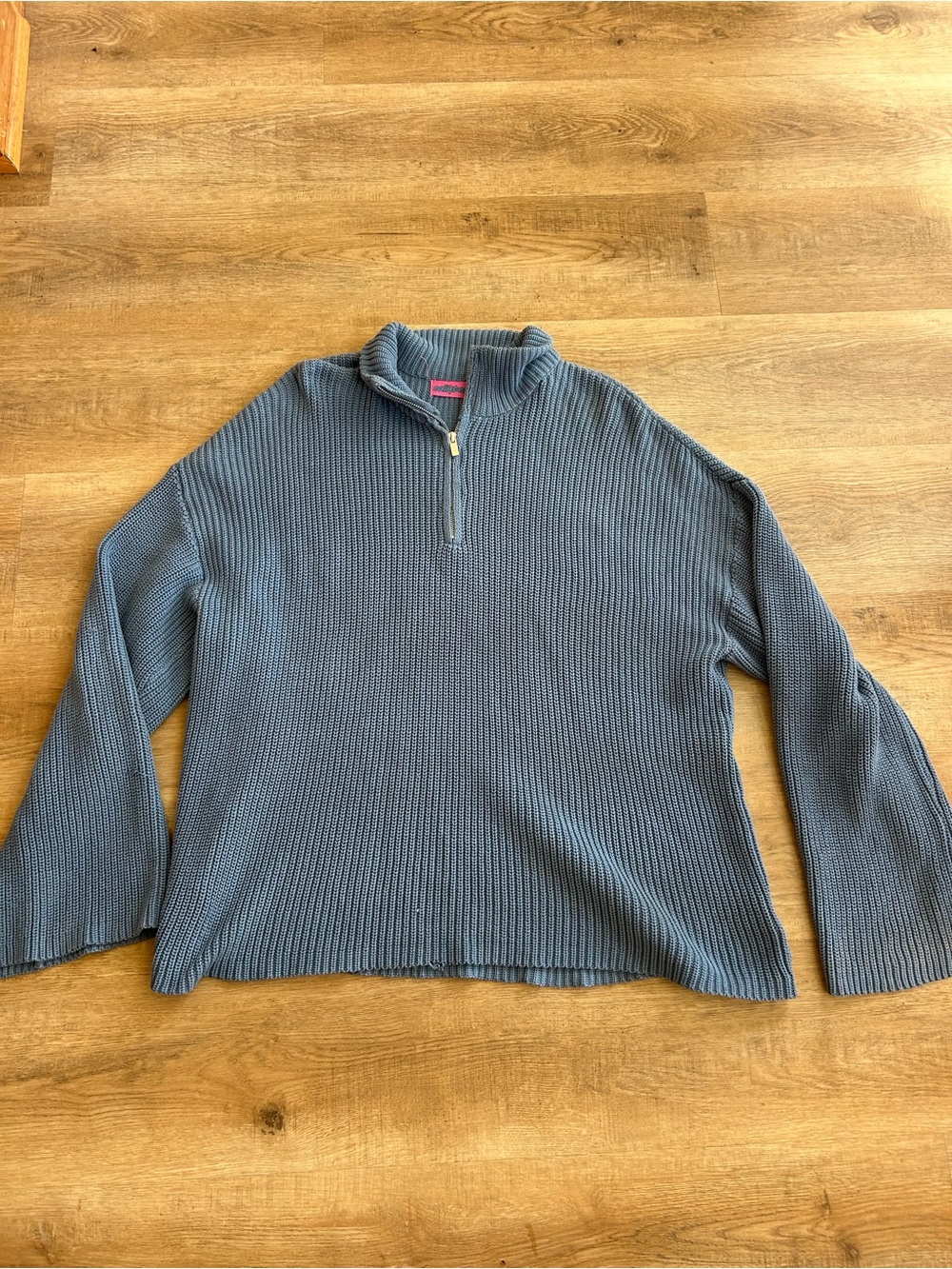 Edikted Women's Ribbed Half-Zip Sweater - Slate
